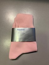 Le Papillon 2x balletsokken nylon maat 23/26 kleur roze