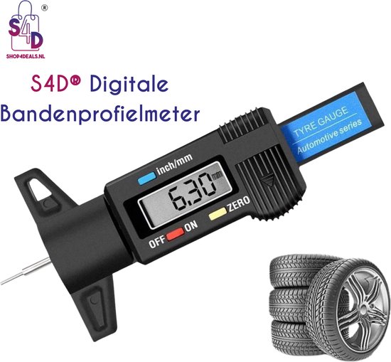 S4D® - Digitale Bandenprofielmeter - Profieldiepte - APK-Afkeurpunt! - Ga Veilig Op Weg - Doe De Bandencheck