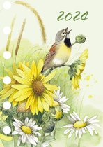 Hallmark - Organizer 16 maanden - Junior - 2024 - Marjolein Bastin - Vogels en bloemen - Week op 2 pagina's - (8 x 12,2cm)