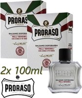 Duo- Pack- 2x Proraso White aftershavebalsem 100 ml