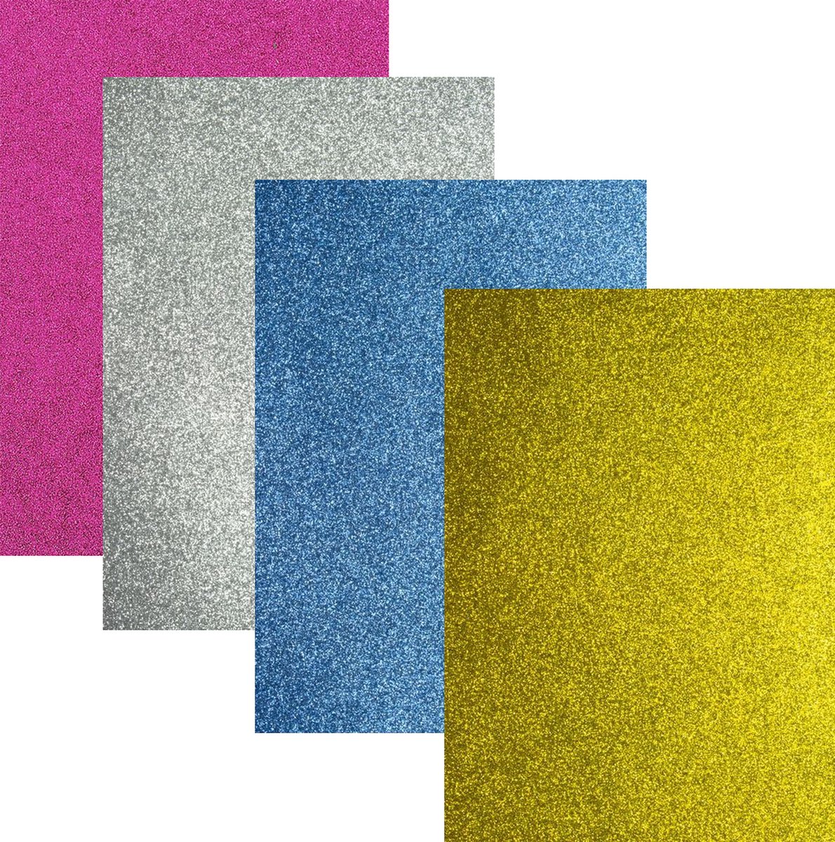 Knutselkarton glitter A4 formaat 48 stuks - Glitterpapier - Bling-bling karton - Schitterkarton - Decoratiekarton - Knutselkarton met glitter