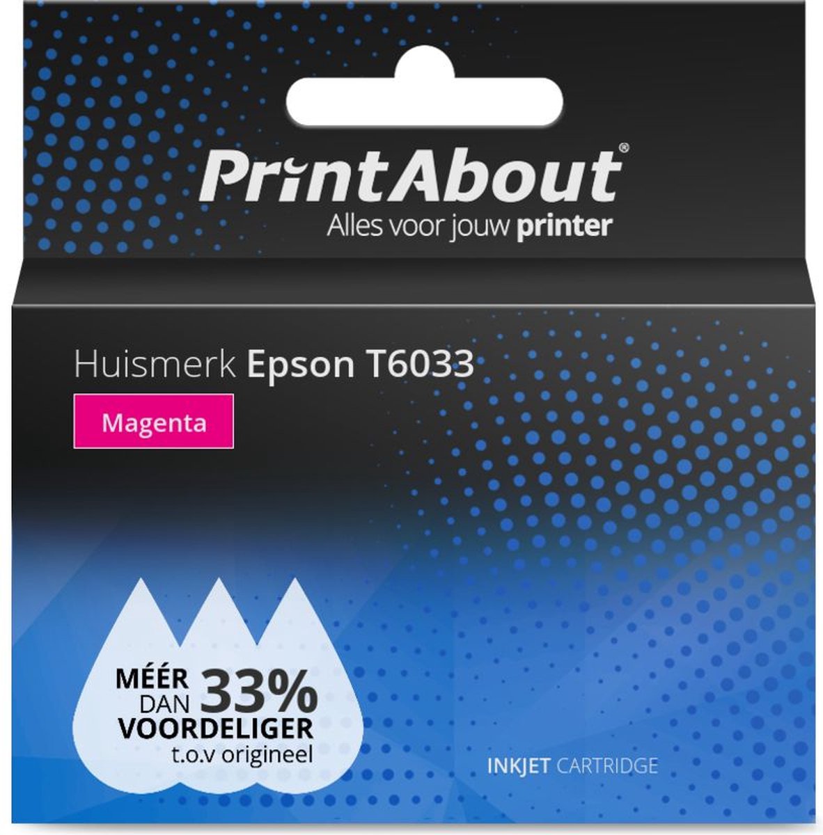 PrintAbout huismerk Inktcartridge T6033 Magenta Hoge capaciteit geschikt voor Epson