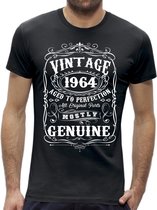 Perfection 60 jaar verjaardag t-shirt / kado tip / Heren maat S / cadeau / leeftijd / 1964