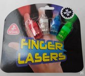 Led for Fingers - Led Finger Lights - Festival - Set de 4 pièces LED rouge, verte, bleue et blanche - Bagues - Finger Lights - Petites lumières - Festivals - 4 pièces
