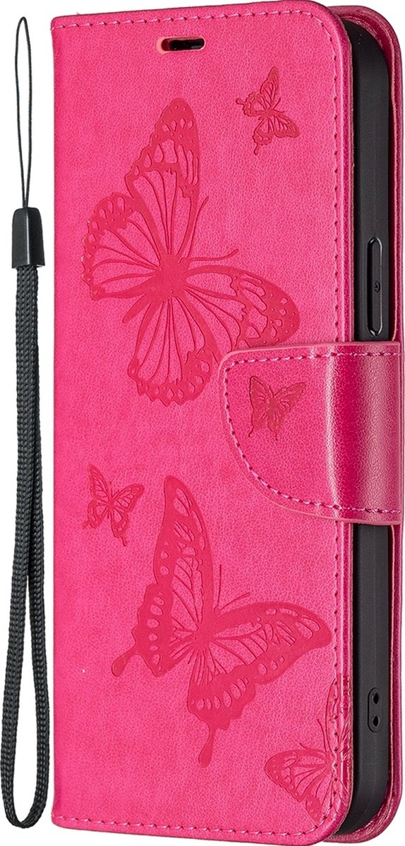 Mobigear Telefoonhoesje geschikt voor Samsung Galaxy S24 Plus Hoesje | Mobigear Butterfly Bookcase Portemonnee | Pasjeshouder voor 2 Pasjes | Telefoonhoesje voor Pinpas / OV Kaart / Rijbewijs - Rood