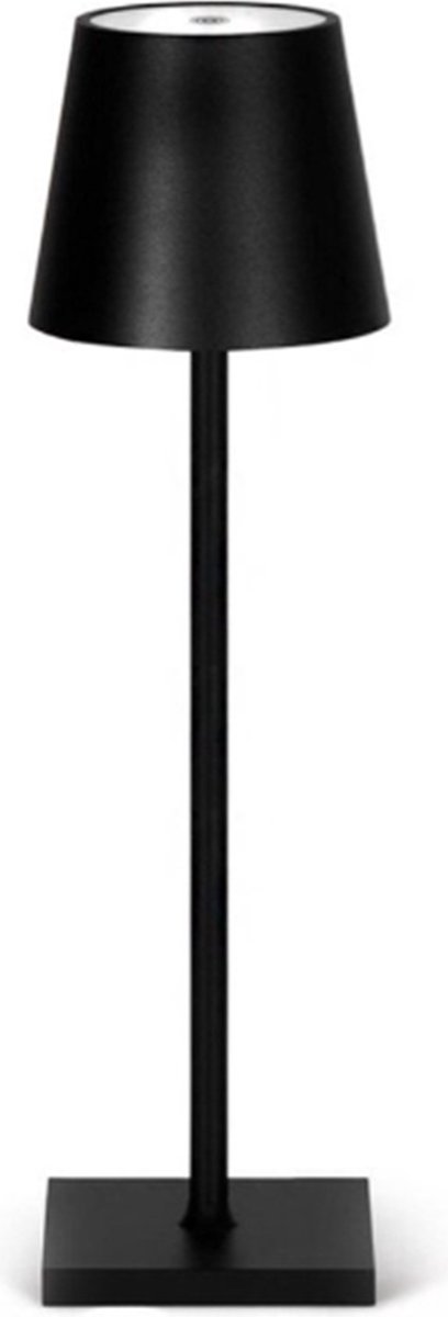 Releeve - Tafellamp op accu - Oplaadbaar - Dimbaar - Modern - Touch - Nachtlamp - 38 CM - Zwart