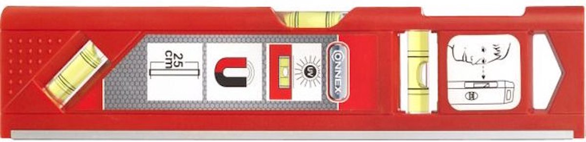 Niveau à Bulles Connex 25cm - ABS Et Aluminium Pour Travaux Précis De Bricolage