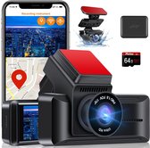 Caméra de voiture Dashcam 4K avec Cam de Dash GPS WiFi