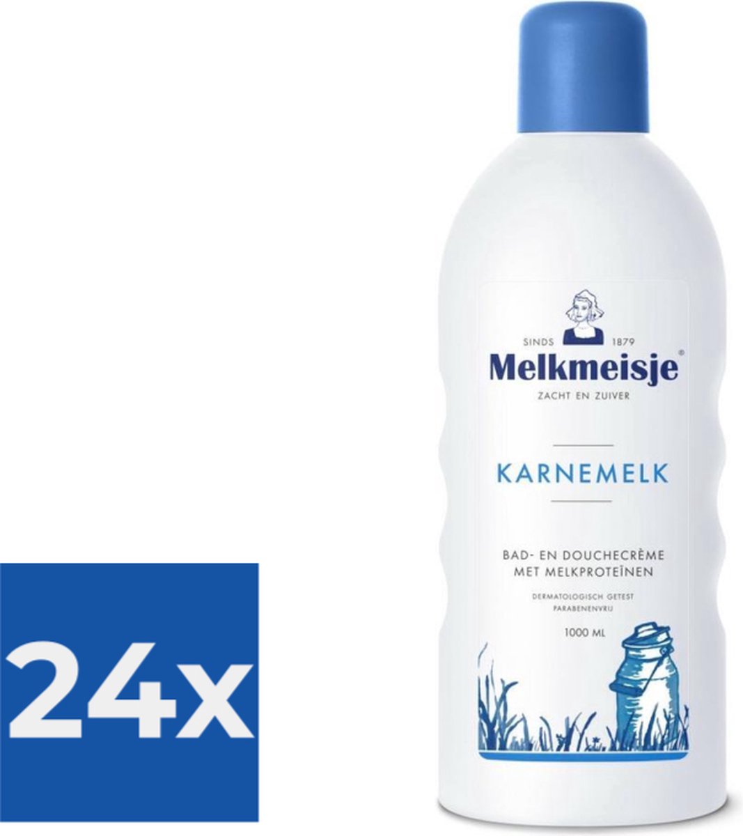 Melkmeisje Karnemelk - 2000 ml - Bad- & Doucheschuim - Voordeelverpakking 24 stuks