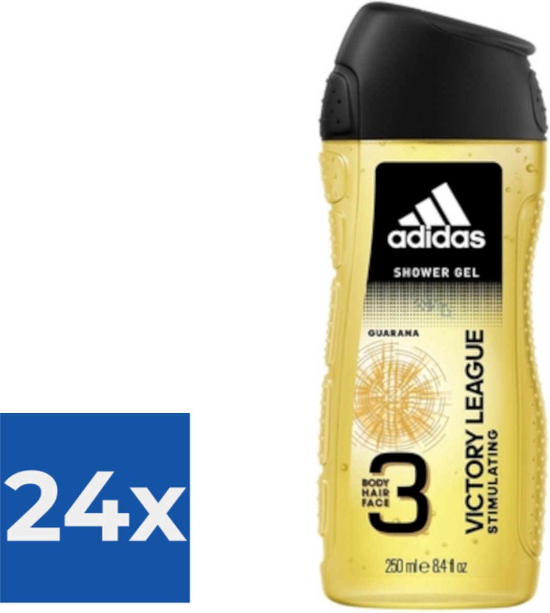 Goedkoopste Adidas Douche & Shampoo Men - Victory League 250ML - Voordeelverpakking 24 stuks