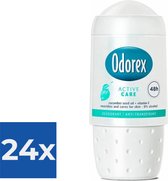 Odorex Deoroller - Active Care 50 ml - Voordeelverpakking 24 stuks