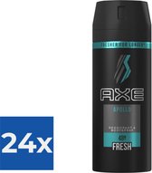 Axe Deodorant Bodyspray Apollo 150 ml - Voordeelverpakking 24 stuks