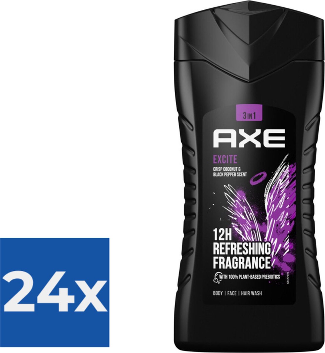 Axe Douchegel - Excite 250 ml - Voordeelverpakking 24 stuks