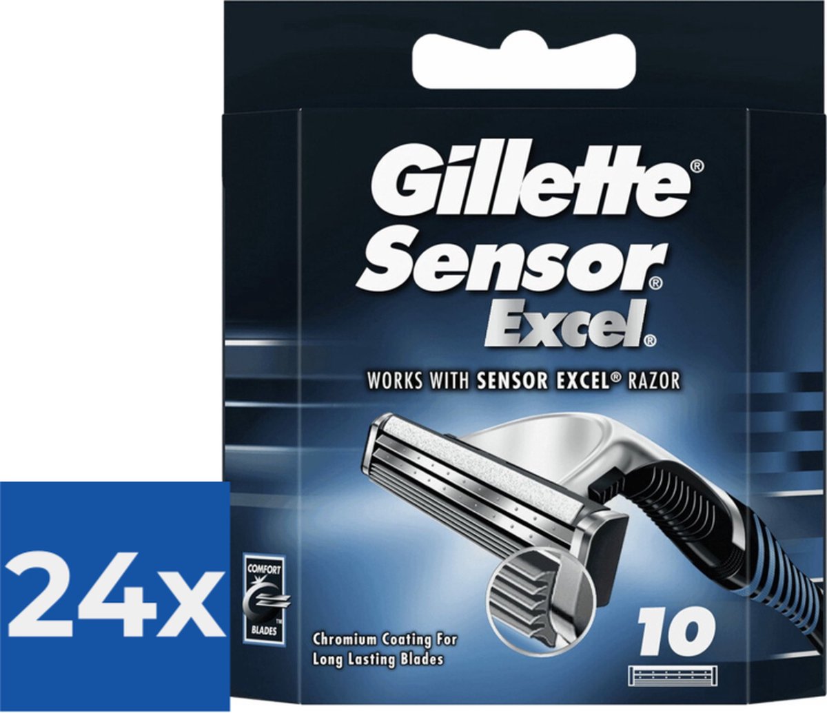 Gillette Sensor Excel 10 stuks Scheermesjes Voordeelverpakking 24 stuks