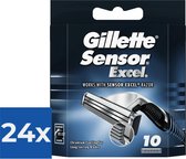 Gillette Sensor Excel - 10 pièces - Lames de rasoir - Pack économique 24 pièces