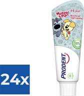 Prodent - Dentifrice Kids - Woezel & Pip - 0/6 ans - 75ml - Pack économique 24 pièces