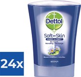 Dettol Handzeep No-Touch Navulling - Blauwe Lotusbloem - 250 ml - Voordeelverpakking 24 stuks