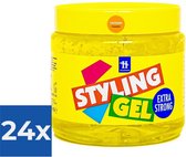 Hegron Haargel Pot  Extra Strong 1000 ml - Voordeelverpakking 24 stuks