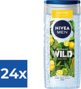 Nivea Douchegel Men  Extreme Wild Fresh Citrus 250 ml - Voordeelverpakking 24 stuks