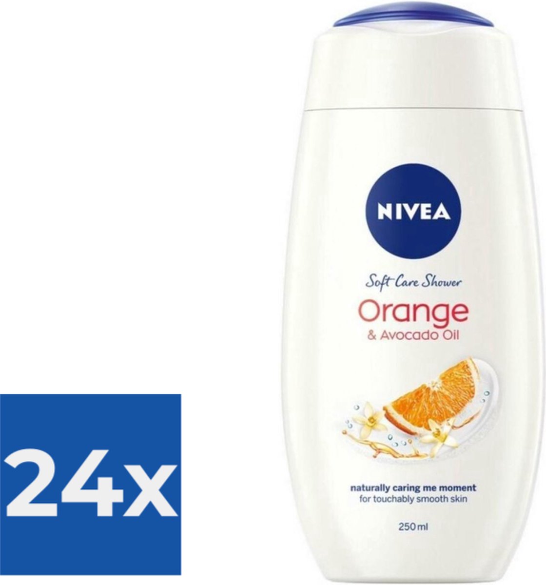 Goedkoopste Nivea Douchegel - Orange & Avocado Oil 250 ml - Voordeelverpakking 24 stuks