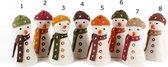 Sneeuwpoppetje Vilt Aardetinten - 14cm - Fairtrade - NR 7