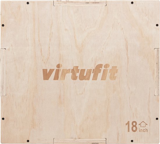Boîte Plyométrique 3-en-1 Fitvids Bois Noir - 16x14x12 Inch - Antidérapante