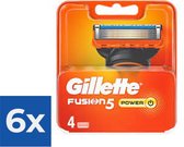 Gillette Fusion Power - Scheermesjes/Navulmesjes - 4 Stuks - Voordeelverpakking 6 stuks