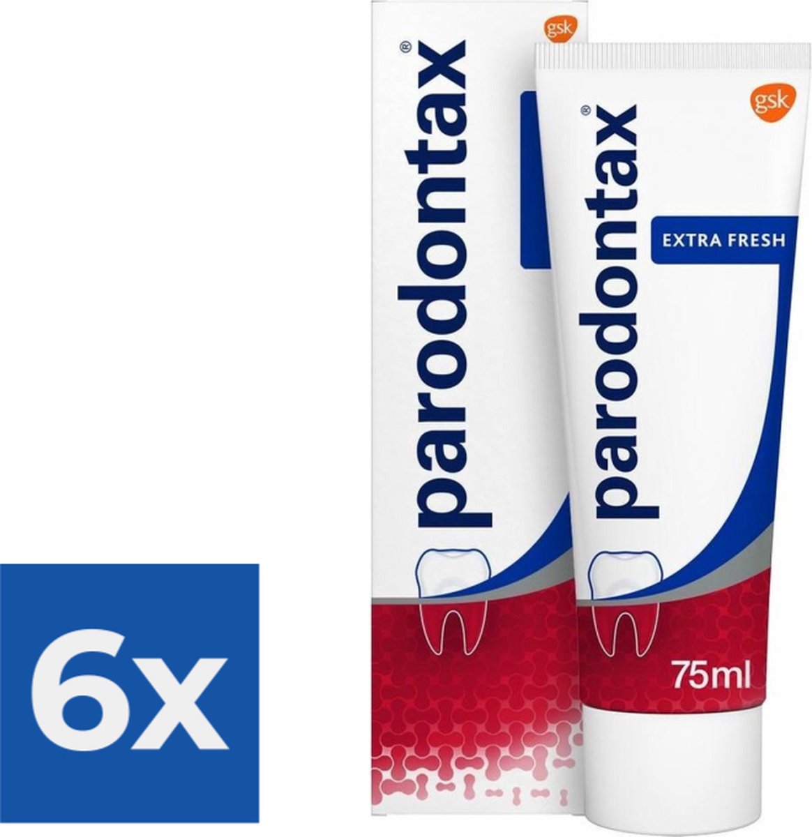 Goedkoopste Parodontax - Tandpasta - Extra Fresh - 75ml x 6