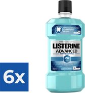 Listerine Mouthwash - Bain de bouche Advanced Tartar Control - Anti Tartare - 500 ml - Pack économique 6 pièces