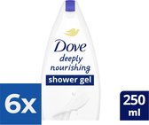 Dove Deeply Nourishing Douchecreme - 250 ml - Voordeelverpakking 6 stuks
