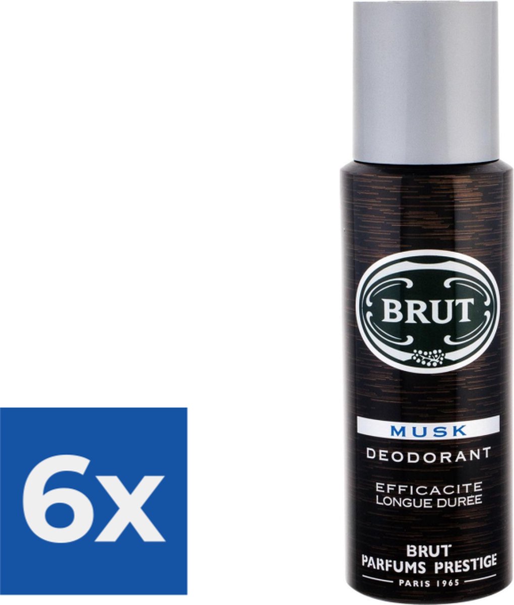 Brut Musk 200 ml Deodorant Voordeelverpakking 6 stuks
