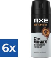 Axe Deodorant Spray Anti Transpirant Dark Temptation 150 ml - Voordeelverpakking 6 stuks