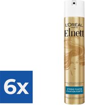L'Oréal Paris Elnett - Spray Cheveux Satin Fixation Forte - 300 ml - Pack économique 6 pièces