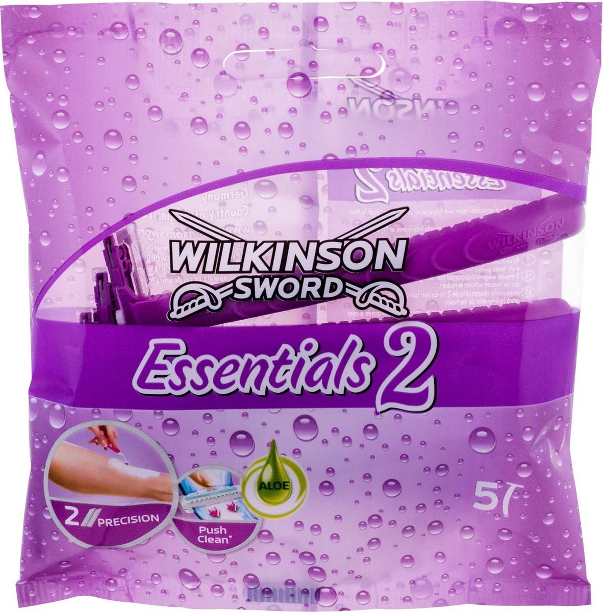 Wilkinson Sword - Essentials 2 ( 5ks ) - Jednorázová dámská holítka - - Voordeelverpakking 12 stuks