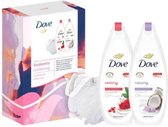 Gift Dove Radiantly Refreshing 2x Gel Douche 225 ml & Puff - Pack économique 12 pièces