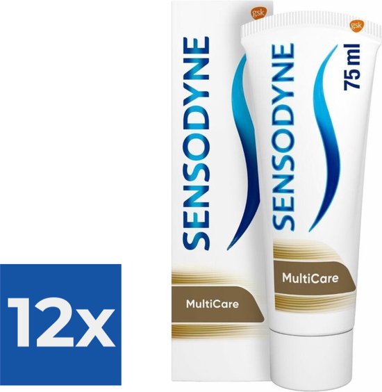 Sensodyne Multicare - 75 ml - Tandpasta - Voordeelverpakking 12 stuks