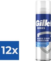 Gillette Series Verzorgende Scheerschuim Mannen - 250 ml - Voordeelverpakking 12 stuks