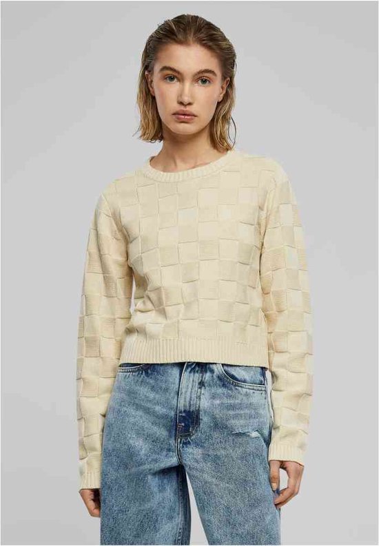 Urban Classics - Check Knit Sweater/trui - XXL - Beige