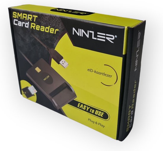 Ninzer eID USB ID Kaartlezer / Smart Card Reader / Smartkaart lezer - Identiteitskaart, Credit Cards en overige Smart Cards België en Nederland - Ninzer