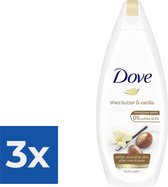 Dove Purely Pampering Sheaboter & Vanille Verzorgende Douchecrème - 250 ml - Voordeelverpakking 3 stuks