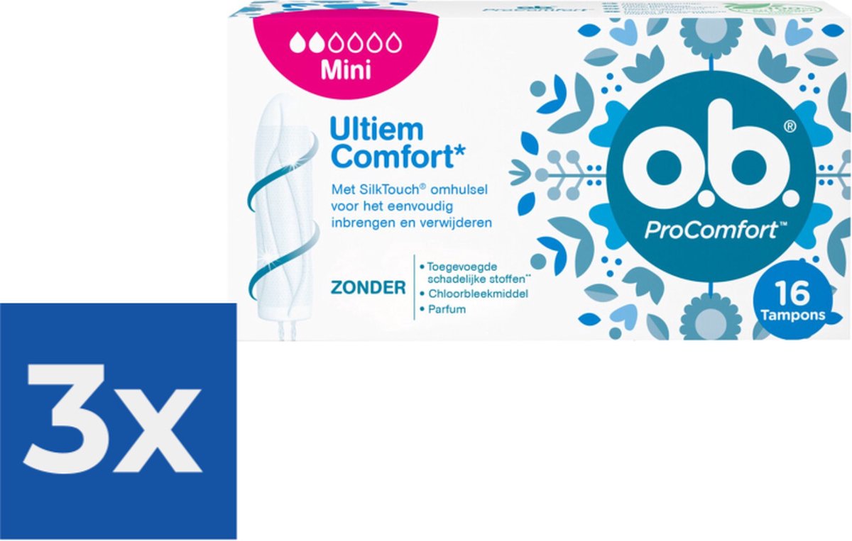 Goedkoopste OB ProComfort Mini 16 stuks - Voordeelverpakking 3 stuks