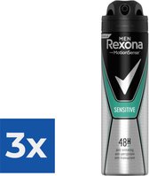Rexona Men Sensitive - 150 ml - Deodorant - Voordeelverpakking 3 stuks