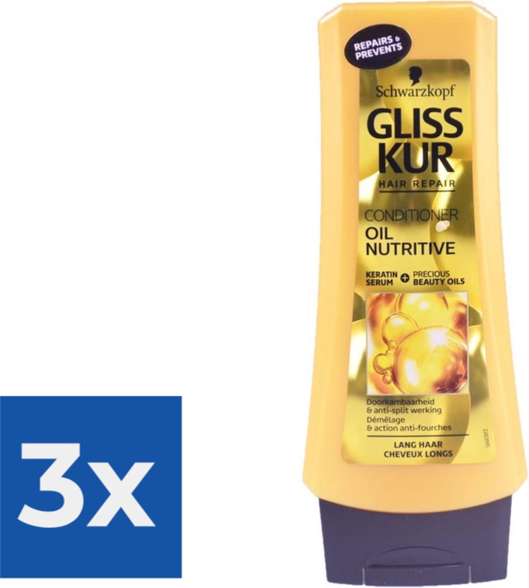 Gliss Kur Conditioner Oil Nutritive 200ml - Voordeelverpakking 3 stuks