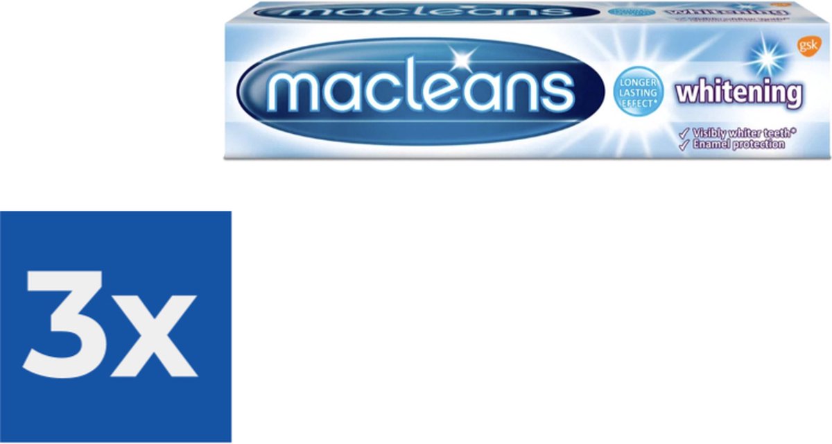 Macleans Tandpasta - Whitening 100 ml - Voordeelverpakking 3 stuks