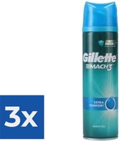 Gillette - Mach3 Complete Defense Extra Comfort - Soothing Shaving Gel - Voordeelverpakking 3 stuks