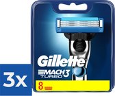 Bol.com Gillette Mach3 Turbo-8 stuks-scheermesjes - Voordeelverpakking 3 stuks aanbieding Bol.com Gillette Mach3 Turbo-8 stuks-scheermesjes - Voordeelverpakking 3 stuks aanbieding