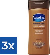Vaseline Cocoa Radiant Intensive Care Bodylotion - 200 ml - Voordeelverpakking 3 stuks