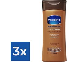 Vaseline Cocoa Radiant Intensive Care Bodylotion - 200 ml - 3 — 3 stuks