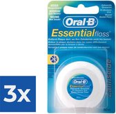 Oral-B Essential - 50 m - Flosdraad - Voordeelverpakking 3 stuks
