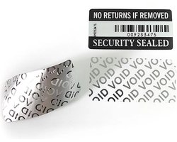 Verzegeld stickers 50 stuks labels webshop doos verpakking verzegelen garantie security seal tamper proof